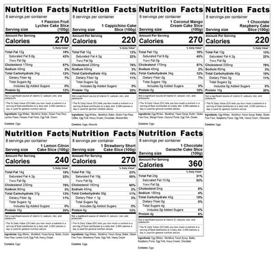 Cake Sampler Nutrition Facts